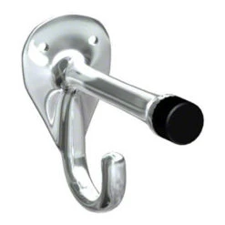 ASI 0714 Commercial Coat And Bumper Hook, Brass W/ Chrome Finish