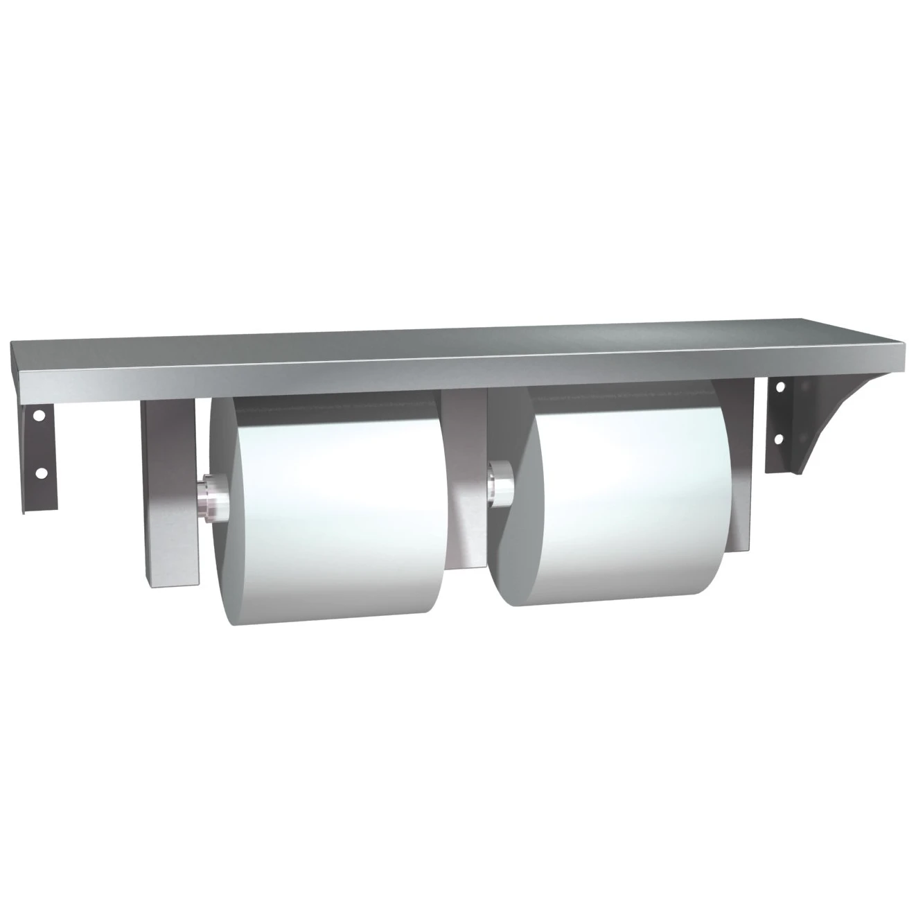 ASI 0697-GAL Commercial Toilet Paper Dispenser/Shelf, 5" W X 18" L, Wall-Mounted, Stainless Steel W/ Satin Finish 3 ASI 0697-GAL Commercial Toilet Paper Dispenser/Shelf, 5" W X 18" L, Wall-Mounted, Stainless Steel W/ Satin Finish