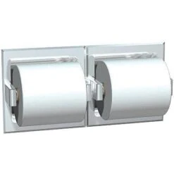 ASI 7402-BSM Toilet Tissue Holder - Single - Bright Stainless Steel - Surface Mounted (ASI 39 Dry Wall Clamp & ASI R-009 Theft Resistant Spindles Not Included - Please Order Separately As Needed)