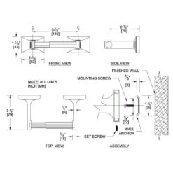 ASI 0705-Z Commercial Toilet Paper Dispenser, Surface-Mounted, Steel W/ Chrome Finish -Alpine shop C1968186 main TD