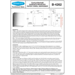 Bobrick B-4262 Commercial Paper Towel Dispenser, Surface-Mounted, Stainless Steel -Alpine shop C1968441 td1