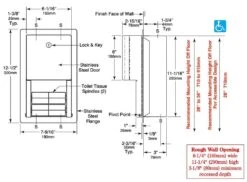 Bobrick B-4388 Commercial Toilet Paper Dispenser, Recessed-Mounted, Stainless Steel W/ Satin Finish -Alpine shop C1968448 main TD