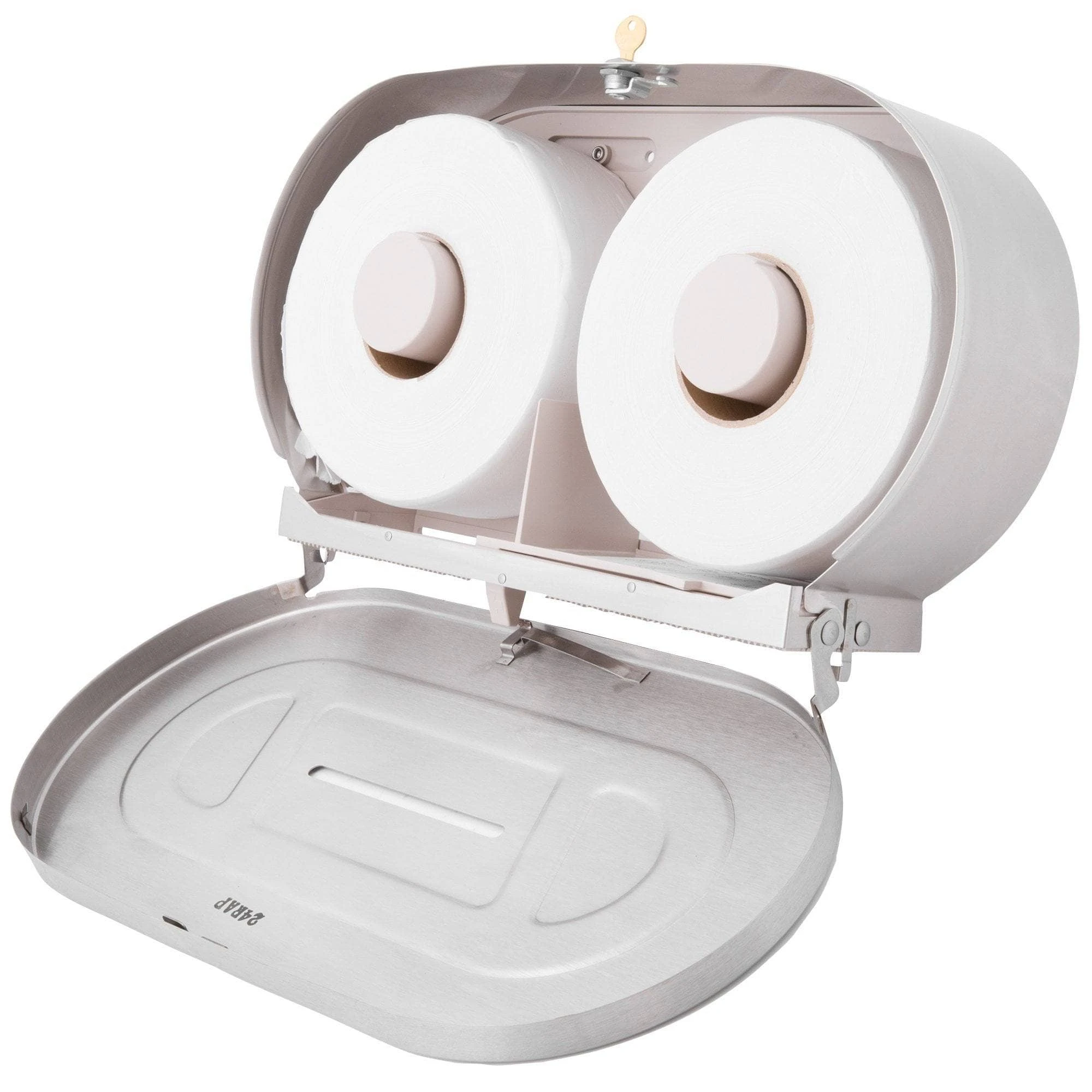 Bobrick B-2892 Commercial Toilet Paper Dispenser, Surface-Mounted, Stainless Steel W/ Satin Finish 8 Bobrick B-2892 Commercial Toilet Paper Dispenser, Surface-Mounted, Stainless Steel W/ Satin Finish - Image 7