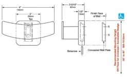 Bobrick B-672 Commercial Restroom Double Robe & Coat Hook, Stainless Steel W/ Satin Finish 9 Bobrick B-672 Commercial Restroom Double Robe & Coat Hook, Stainless Steel W/ Satin Finish -Alpine shop C1968604 main TD
