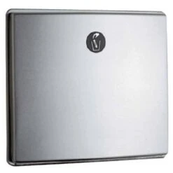 Bobrick B-4354 Commercial Restroom Sanitary Napkin/Tampon Disposal, Partition-Mounted, Stainless Steel