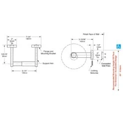 Bobrick B-685 Commercial Toilet Paper Dispenser, Surface-Mounted, Stainless Steel W/ Bright-Polished Finish -Alpine shop C1968779 main TD