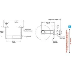 Bobrick B-6857 Commercial Toilet Paper Dispenser, Surface-Mounted, Stainless Steel W/ Satin Finish -Alpine shop C1968780 main TD