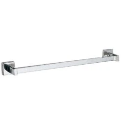 Bobrick B-673x18 Commercial Shower Towel Bar, 3/4" Diameter X 18"Length, Stainless Steel