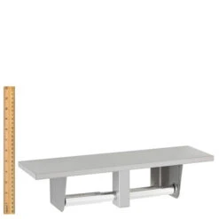 Bobrick B-2840 Toilet Paper Dispenser Utility Shelf, 16" W X 3-7/8" H X 5" D, Surface-Mounted, Stainless Steel W/ Satin Finish 9 Bobrick B-2840 Toilet Paper Dispenser Utility Shelf, 16" W X 3-7/8" H X 5" D, Surface-Mounted, Stainless Steel W/ Satin Finish -Alpine shop C1968924 main ruler