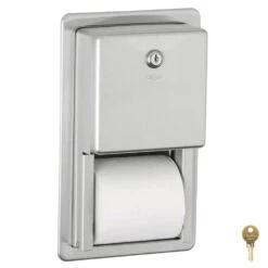 Bobrick B-3888 Commercial Toilet Paper Dispenser, Recessed-Mounted, Stainless Steel W/ Satin Finish