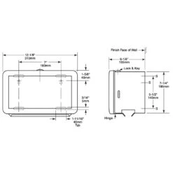 Bobrick B-263 Commercial Paper Towel Dispenser, Surface-Mounted, Stainless Steel 31 Bobrick B-263 Commercial Paper Towel Dispenser, Surface-Mounted, Stainless Steel -Alpine shop C1969006 main b15