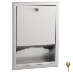 Bobrick B-359 Commercial Paper Towel Dispenser, Recessed-Mounted, Stainless Steel