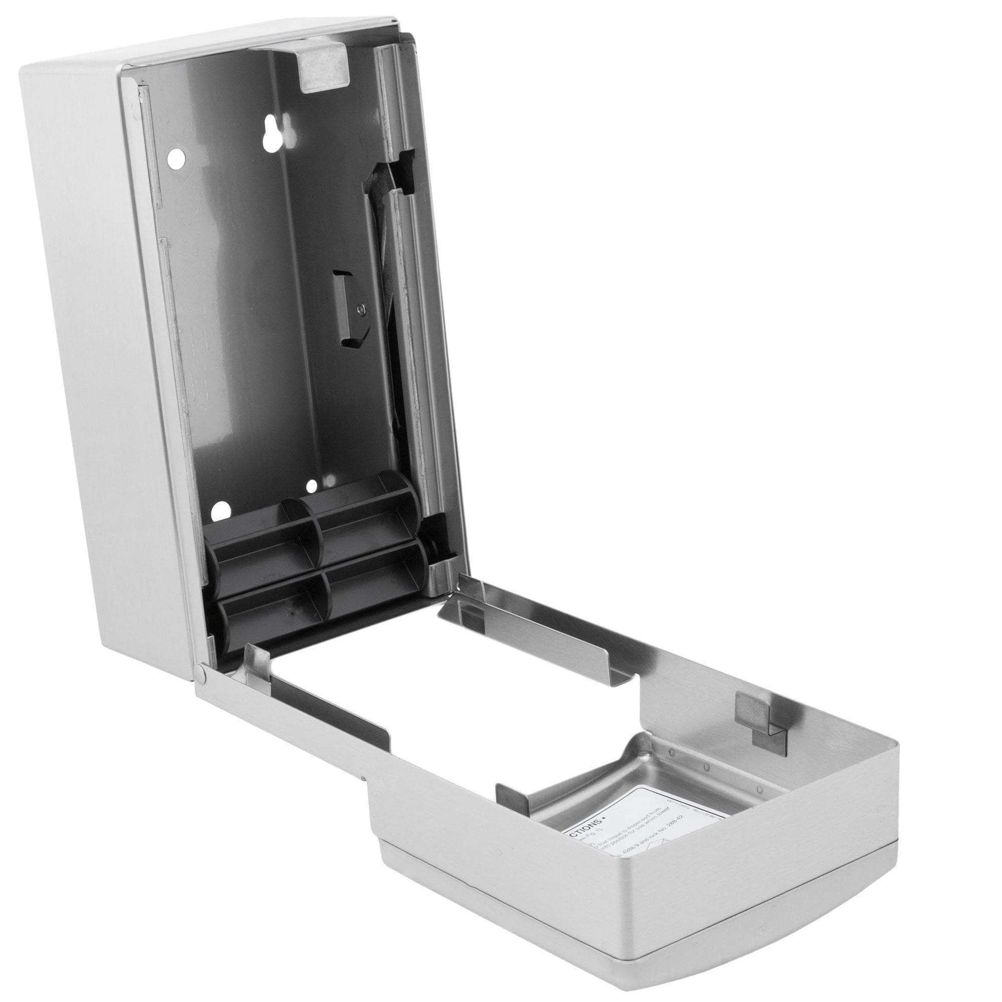 Bobrick B-4288 Commercial Toilet Paper Dispenser, Surface-Mounted, Stainless Steel W/ Satin Finish 9 Bobrick B-4288 Commercial Toilet Paper Dispenser, Surface-Mounted, Stainless Steel W/ Satin Finish - Image 7