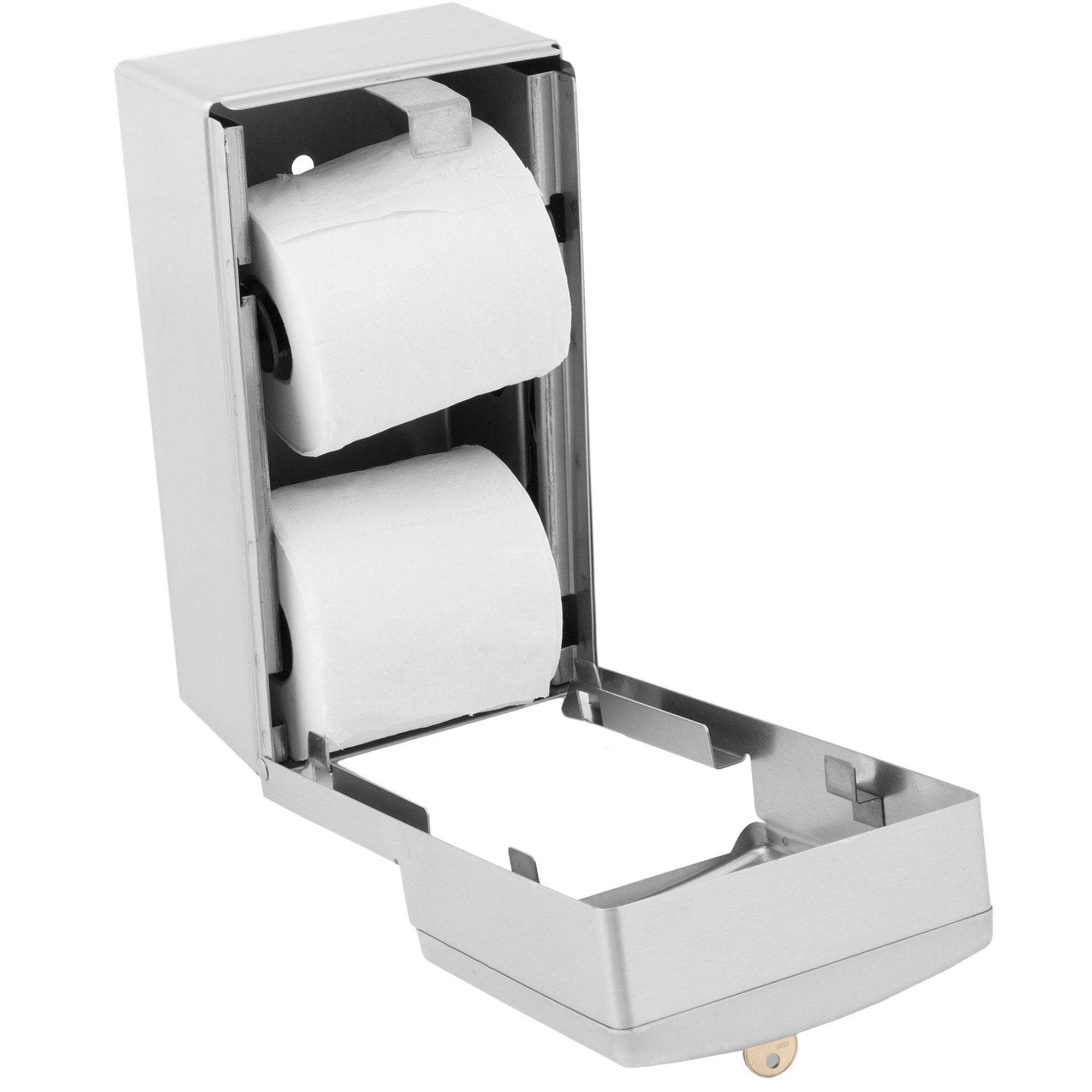 Bobrick B-4288 Commercial Toilet Paper Dispenser, Surface-Mounted, Stainless Steel W/ Satin Finish 11 Bobrick B-4288 Commercial Toilet Paper Dispenser, Surface-Mounted, Stainless Steel W/ Satin Finish - Image 9