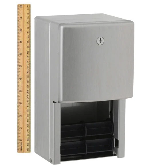 Bobrick B-4288 Commercial Toilet Paper Dispenser, Surface-Mounted, Stainless Steel W/ Satin Finish 5 Bobrick B-4288 Commercial Toilet Paper Dispenser, Surface-Mounted, Stainless Steel W/ Satin Finish - Image 3
