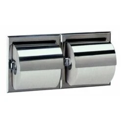 Bobrick B-6997 Commercial Toilet Paper Dispenser W/ Hood, Recessed-Mounted, Stainless Steel W/ Satin Finish -Alpine shop C1969015 main 1