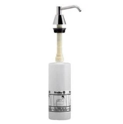 Bradley 6324-68 Commercial Liquid Soap Dispenser, Countertop Mounted, Manual-Push, Stainless Steel - 4" Spout Length