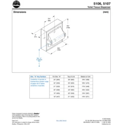 Bradley 5106-00 Commercial Toilet Paper Dispenser, Surface-Mounted, Stainless Steel W/ Bright-Polished Finish -Alpine shop C1975957 td2