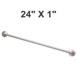 Bradley 8520-001240 (24 X 1) Commercial Grab Bar, 1" Diameter X 24" Length, Stainless Steel