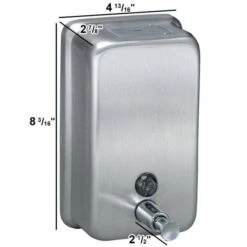 Bradley 6562 Commercial Liquid Soap Dispenser, Surface-Mounted, Manual-Push, Stainless Steel - 40 Oz -Alpine shop C1975976 main 5