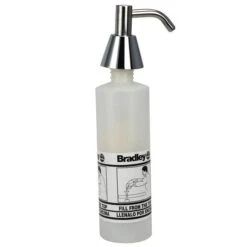 Bradley 6322-00 Commercial Liquid Soap Dispenser, Countertop Mounted, Manual-Push, Stainless Steel - 2.5" Spout Length -Alpine shop C1975977 main 3