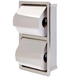 Bradley 5127-00 Commercial Toilet Paper Dispenser, Recessed-Mounted, Stainless Steel W/ Bright-Polished Finish