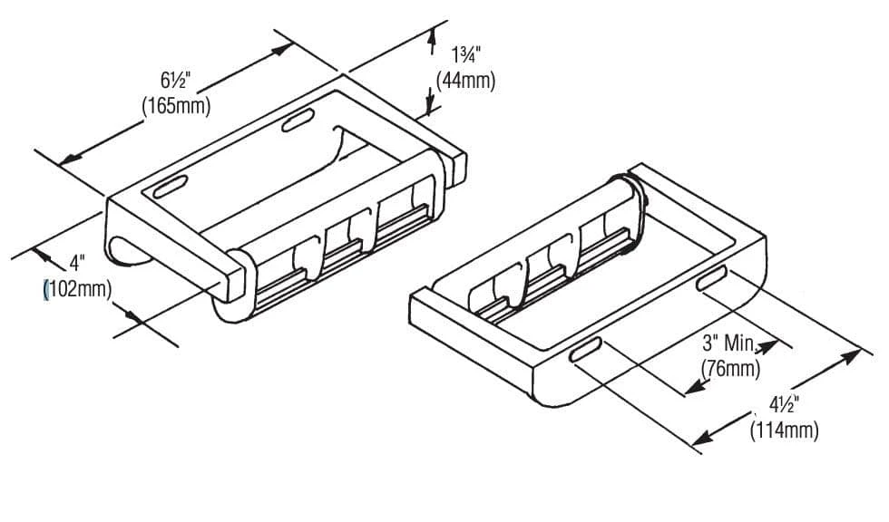 Bradley 5071-00 Commercial Toilet Paper Dispenser, Surface-Mounted, Stainless Steel W/ Satin Finish 6 Bradley 5071-00 Commercial Toilet Paper Dispenser, Surface-Mounted, Stainless Steel W/ Satin Finish - Image 4