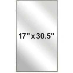 Bradley 175-102200 Commerical Medicine Cabinet, 17" W X 30.5" H, Semi-Recessed-Mounted, Stainless Steel W/ Satin Finish