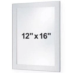 Bradley SA01-100001 (12 X 16) Security Mirror, 12" W X 16" H, Chase-Mounted, Stainless Steel W/ Satin Finish