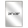 Bradley 780-024300 (24 X 30) Commercial Restroom Mirror, Angle Frame, 24" W X 30" H, Stainless Steel W/ Satin Finish