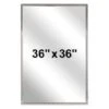 Bradley 780-036360 (36 X 36) Commercial Restroom Mirror, Angle Frame, 36" W X 36" H, Stainless Steel W/ Satin Finish