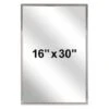 Bradley 781-016300 (12 X 18) Commercial Restroom Mirror, Channel Frame, 12" W X 18" H, Stainless Steel W/ Bright-Polished Finish
