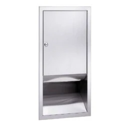 Bradley 247-00 Commercial Paper Towel Dispenser/Waste Receptacle, Recessed-Mounted, Stainless Steel