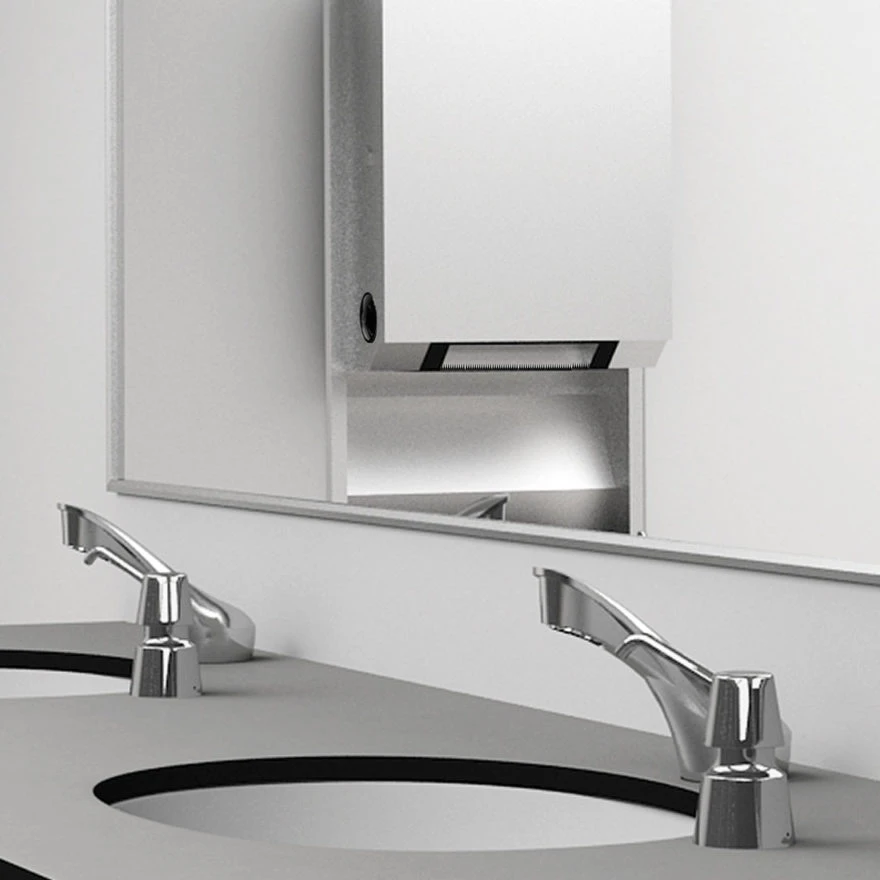 Bobrick B-823 Commercial Foam Soap Dispenser, Counter Mounted, Stainless Steel - 4" Spout Length 10 Bobrick B-823 Commercial Foam Soap Dispenser, Counter Mounted, Stainless Steel - 4" Spout Length - Image 8