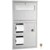 Bobrick B-35745 Combination Commercial Seat-Cover/Sanitary Napkin/Toilet Paper Dispenser, Recessed-Mounted, Stainless Steel -Alpine shop C2611022 m3 key