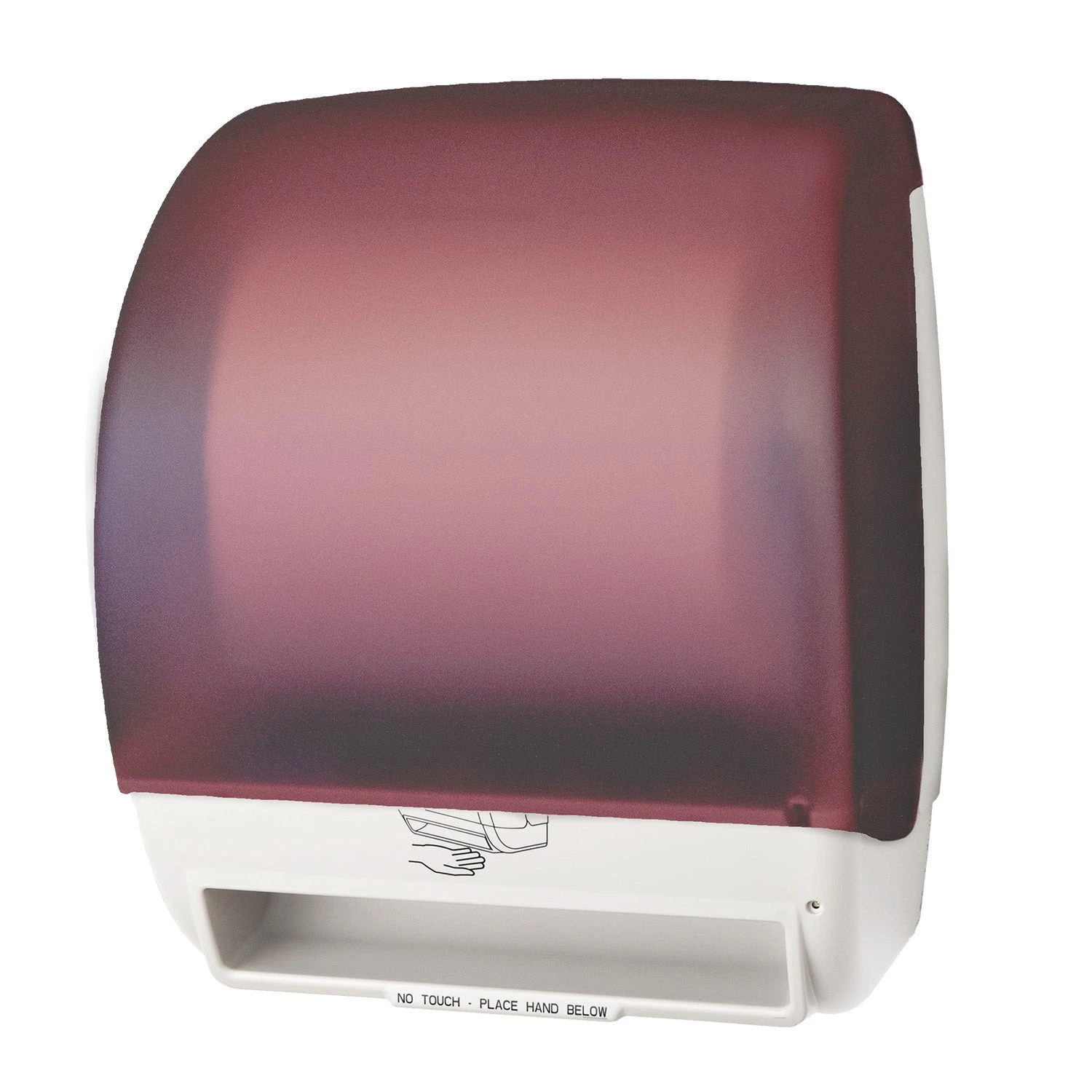 Palmer Fixture Touchless Roll Towel Dispenser Red Translucent, TD024526 3 Palmer Fixture Touchless Roll Towel Dispenser Red Translucent, TD024526