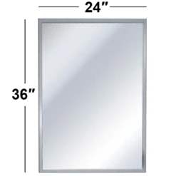 ASI 0620-2436 (24 X 36) Stainless Steel Channel Frame Mirror, 24" Wide X 36" High 10 ASI 0620-2436 (24 X 36) Stainless Steel Channel Frame Mirror, 24" Wide X 36" High -Alpine shop C3055544 size 2