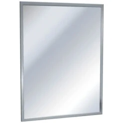 ASI 0620-2436 (24 X 36) Stainless Steel Channel Frame Mirror, 24" Wide X 36" High