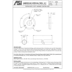 ASI 1204-2-72, 72" Shower Curtain Rod, Rod Only, 1-1/4" Diameter -Alpine shop C3055629 main td1 08c4c09c d163 4616 8b06 254e83e2eaac