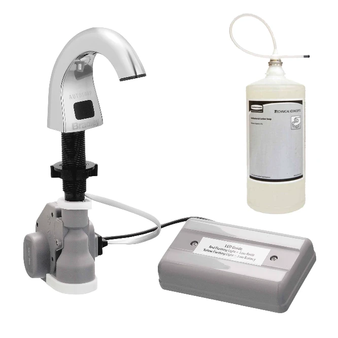 Bradley 6315-KT Hands Free Touchless Soap Dispenser Starter Kit 3 Bradley 6315-KT Hands Free Touchless Soap Dispenser Starter Kit