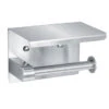Alpine Single Toilet Paper Holder With Shelf Storage Rack, Brushed Stainless - ALP487-1-B -Alpine shop C3080336 alp