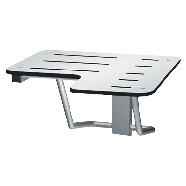 ASI 8206-L-28 Folding Shower Seat - L-Shaped, Left Hand, ADA - Solid Phenolic, White - 28"W 3 ASI 8206-L-28 Folding Shower Seat - L-Shaped, Left Hand, ADA - Solid Phenolic, White - 28"W