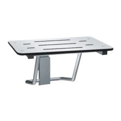 ASI 8203-28 Folding Shower Seat - Rectangular, ADA - Solid Phenolic, White - 28"W