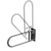 ASI 3451-25P Swing Up Grab Bar (1-1/4" O.D) Peened - W/ Toilet Tissue Holder - Locks - Surface Mounted
