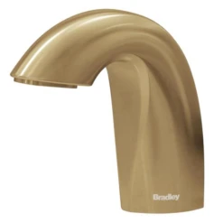 Bradley - 6-3100-RLT-BR - Touchless Counter Mounted Sensor Soap Dispenser, Brushed Brass, Crestt Series