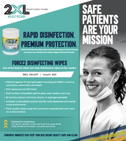 2XL Force2 Medical Grade Disinfecting Wipes, 220 Wipes/Canister, 6 Canisters/Case -Alpine shop ScreenShot2020 11 21at10.00.31PM