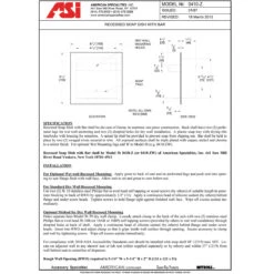 ASI 0410-Z Soap Dish, Recessed W/Round Bar, Chrome Plated Zamak -Alpine shop TDS 0410 Z1 td
