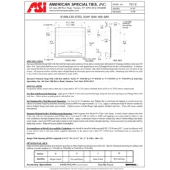 ASI 7410-S Commercial Bar Soap Dish, Recessed-Mounted, Stainless Steel W/ Satin Finish -Alpine shop TDS 7410