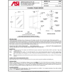 ASI 0620-2436 (24 X 36) Stainless Steel Channel Frame Mirror, 24" Wide X 36" High 11 ASI 0620-2436 (24 X 36) Stainless Steel Channel Frame Mirror, 24" Wide X 36" High -Alpine shop asi 0620 td