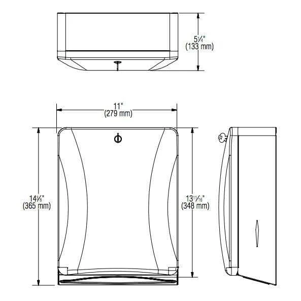Bradley 2A10-11 Commercial Paper Towel Dispenser, Surface-Mounted, Stainless Steel 7 Bradley 2A10-11 Commercial Paper Towel Dispenser, Surface-Mounted, Stainless Steel - Image 5